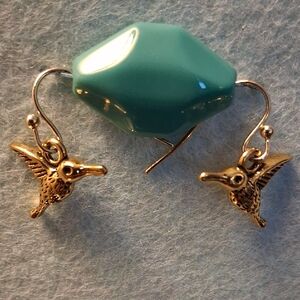 GOLD HUMMINGBIRD EARRINGS